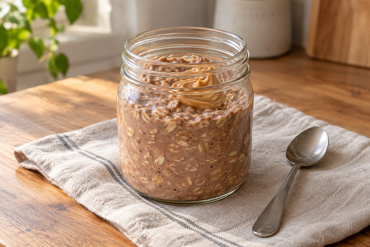 avena overnight mantequilla de mani cacao – All Nuts Food
