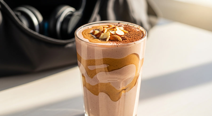 batido proteinas casero mantequilla almendras – All Nuts Food