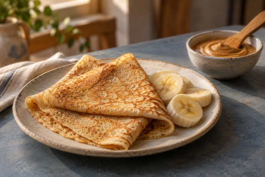 crepes platano mantequilla de mani receta – All Nuts Food