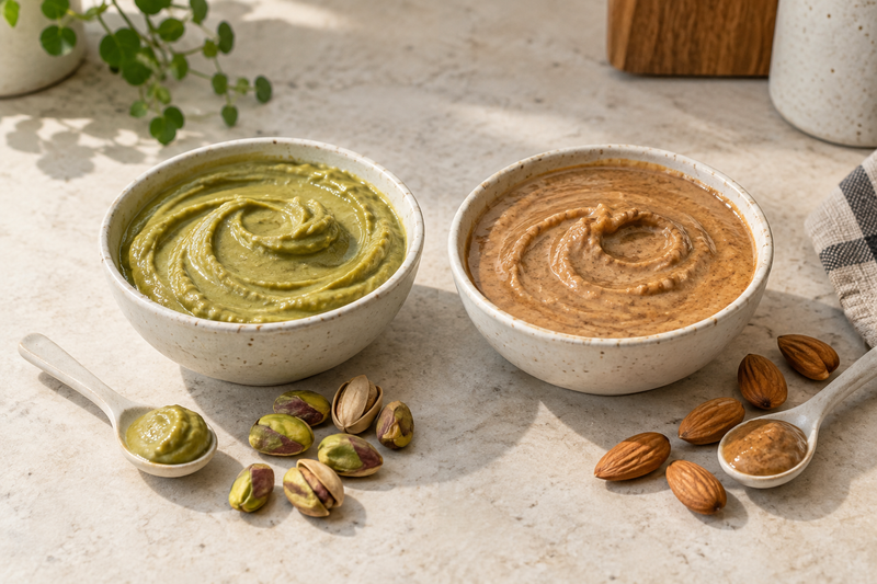 mantequilla pistacho vs almendras – All Nuts Food
