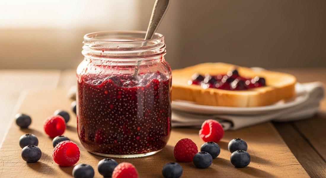 mermelada chia frutos rojos sin azucar receta – All Nuts Food