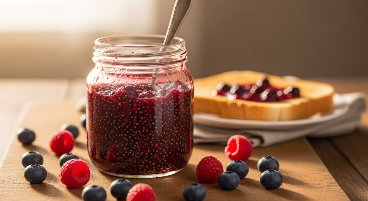 mermelada chia frutos rojos sin azucar receta – All Nuts Food