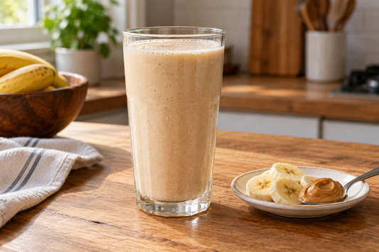 smoothie platano mantequilla de mani receta – All Nuts Food