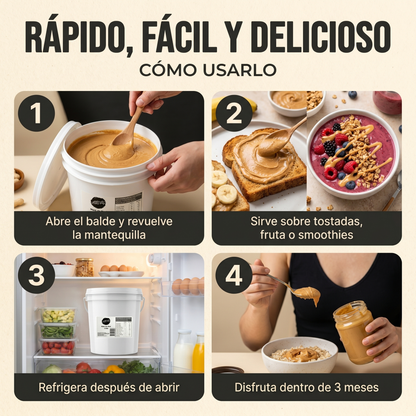 Balde Mantequilla de Maní 5 kg + Trío 200 g - All Nuts Food