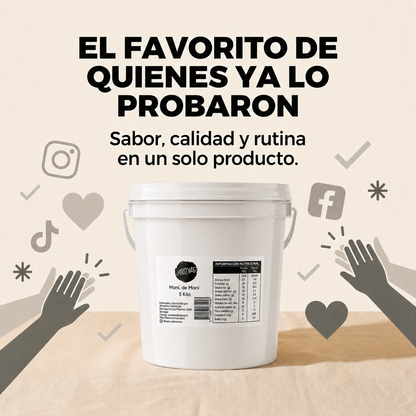 Balde Mantequilla de Maní 5 kg + Trío 200 g - All Nuts Food