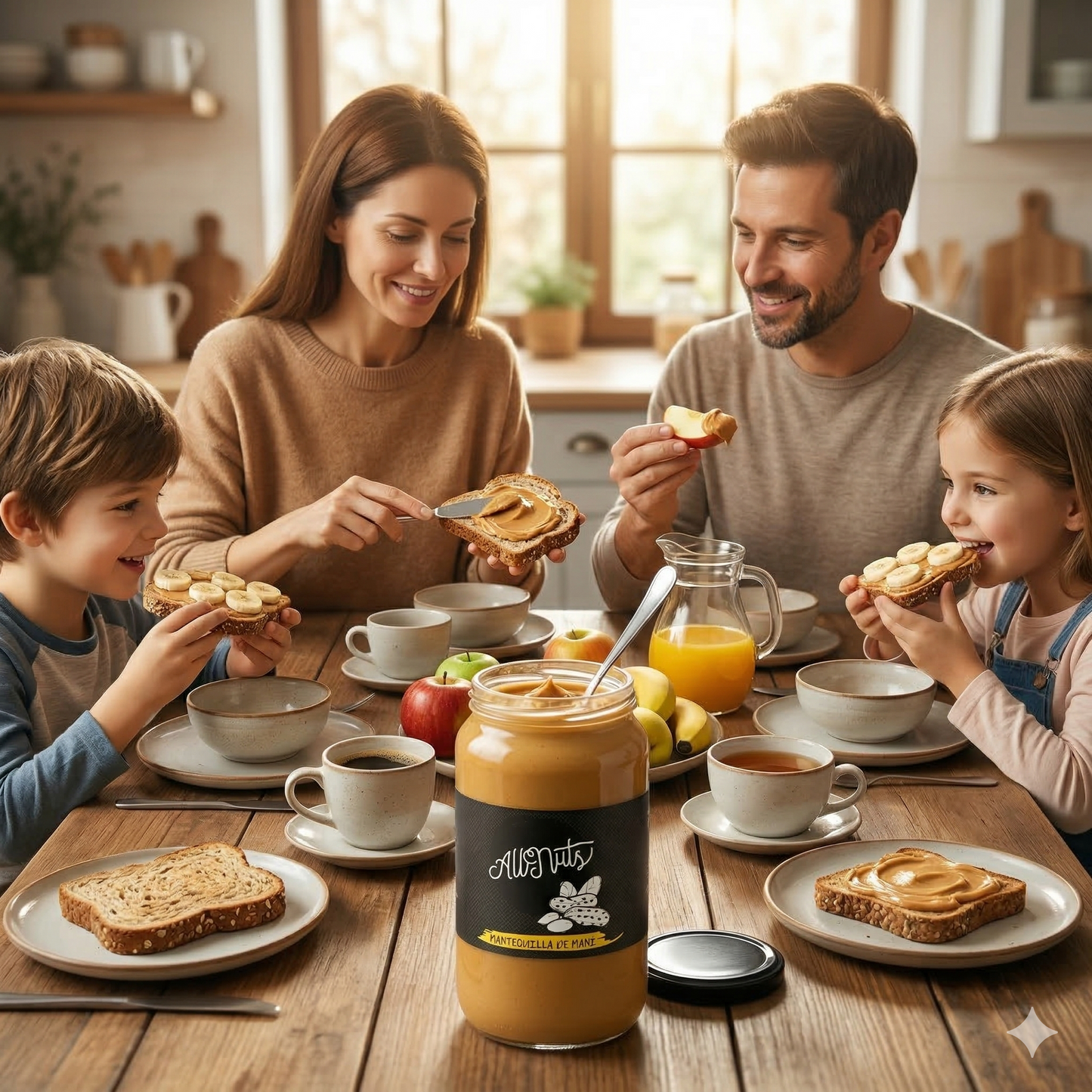 Información nutricional mantequilla de maní 1kg All Nuts Food