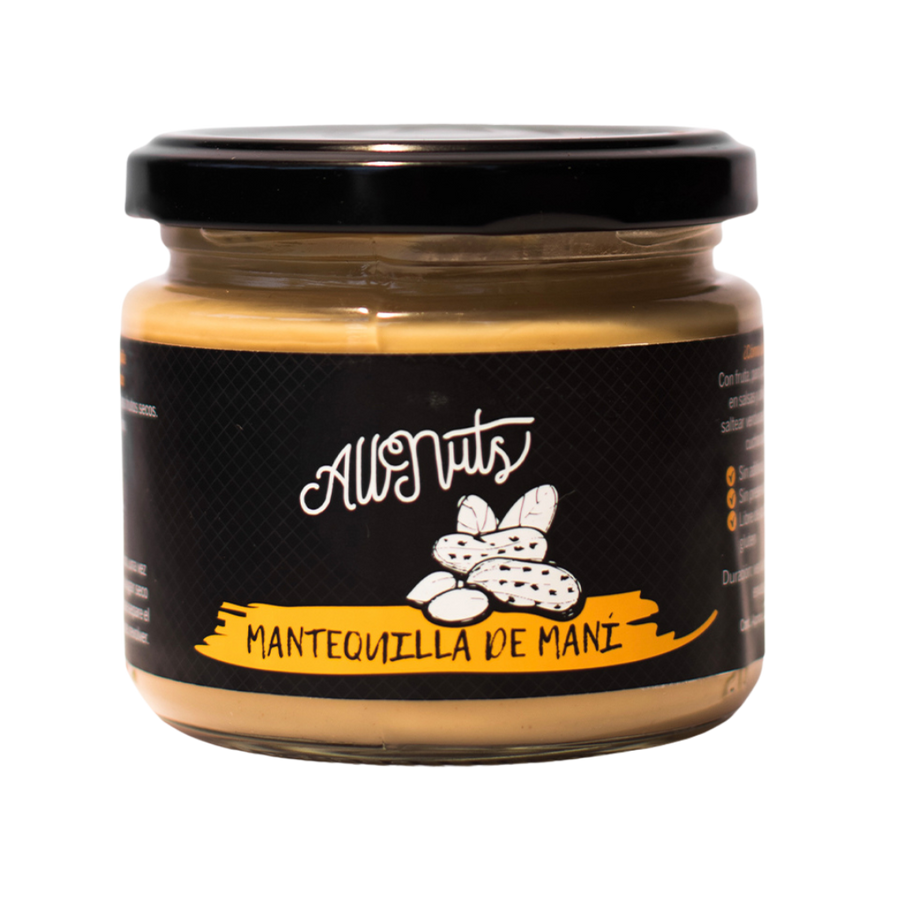 Mantequilla de maní tostado 200g All Nuts Food - frasco frontal