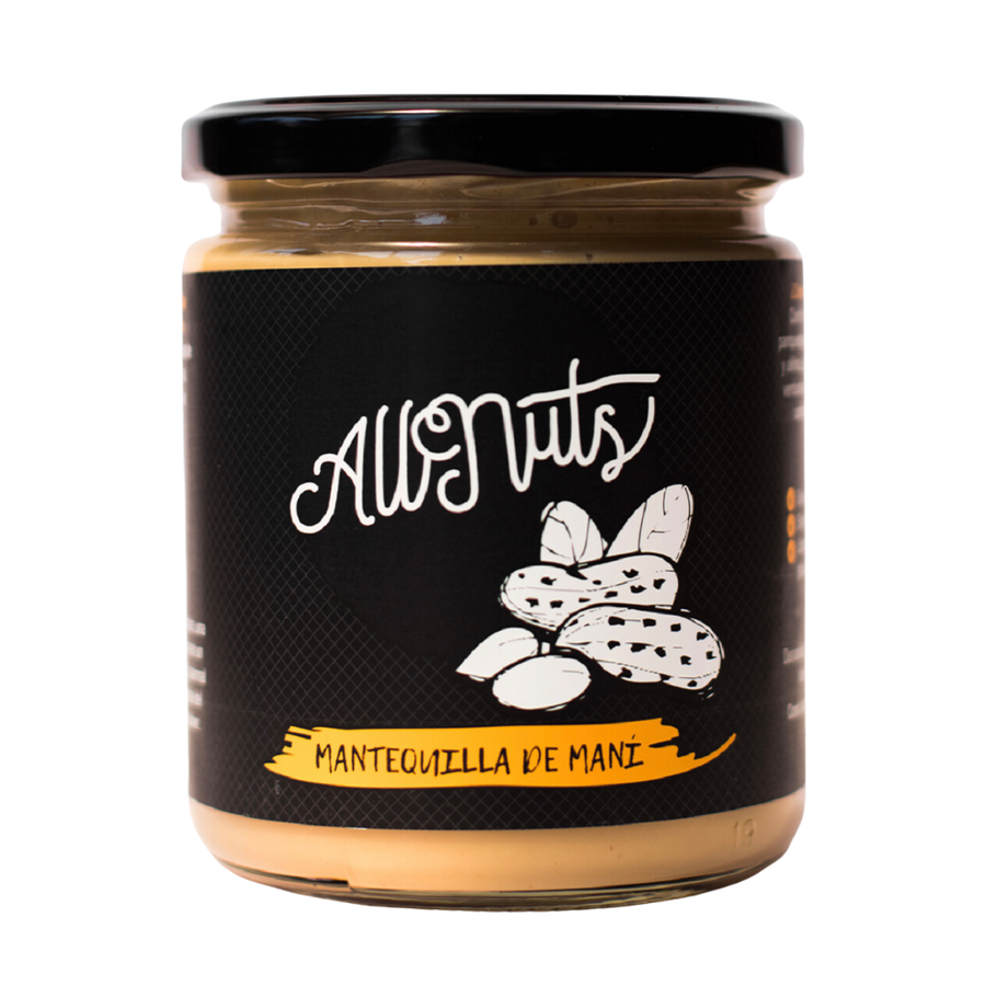 Mantequilla de maní tostado 450g All Nuts Food - frasco frontal