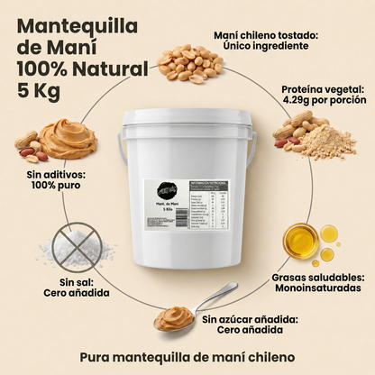 Balde Mantequilla de Maní 5 kg + Trío 200 g - All Nuts Food