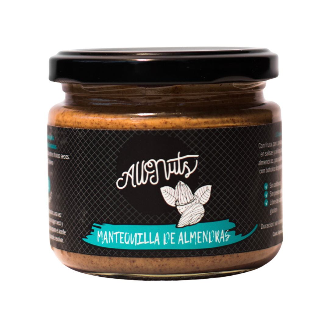 Mantequilla de almendras naturales 200g All Nuts Food - frasco frontal