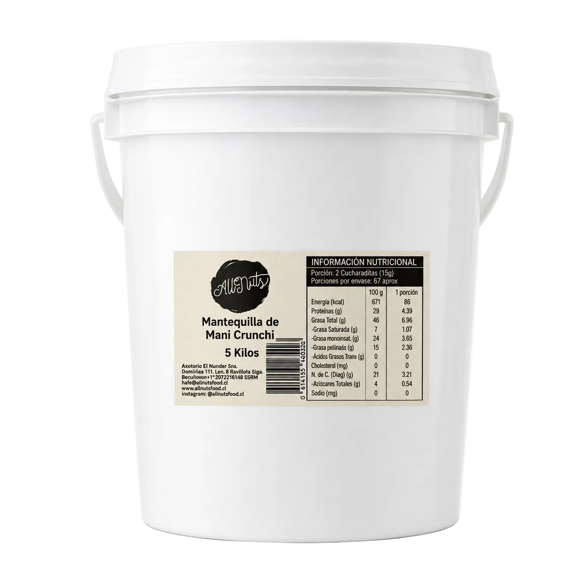 mantequilla de mani crunchy 5 kg allnuts