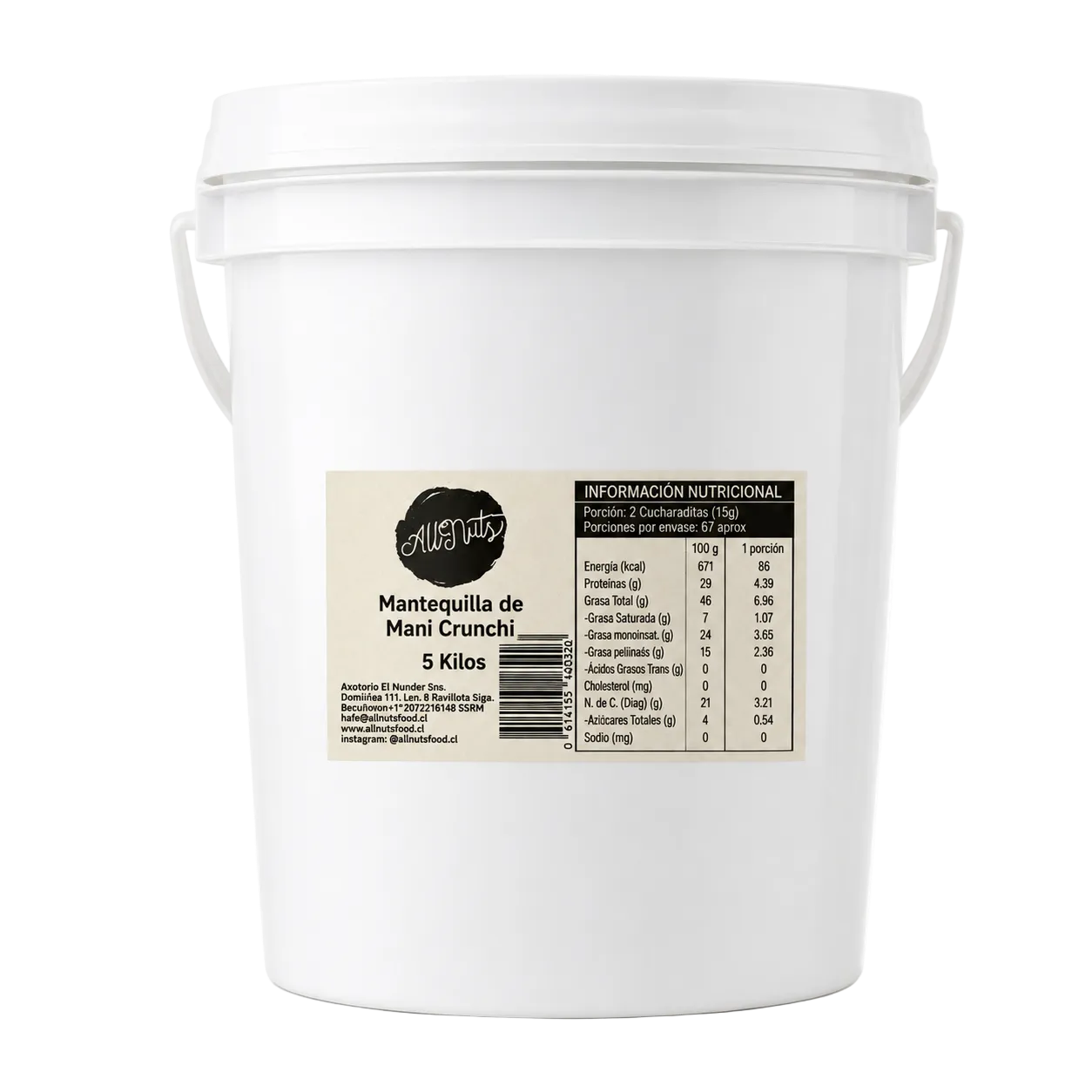 mantequilla de mani crunchy 5 kg allnuts