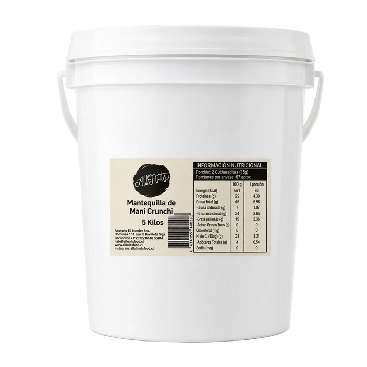 mantequilla de mani crunchy 5 kg allnuts