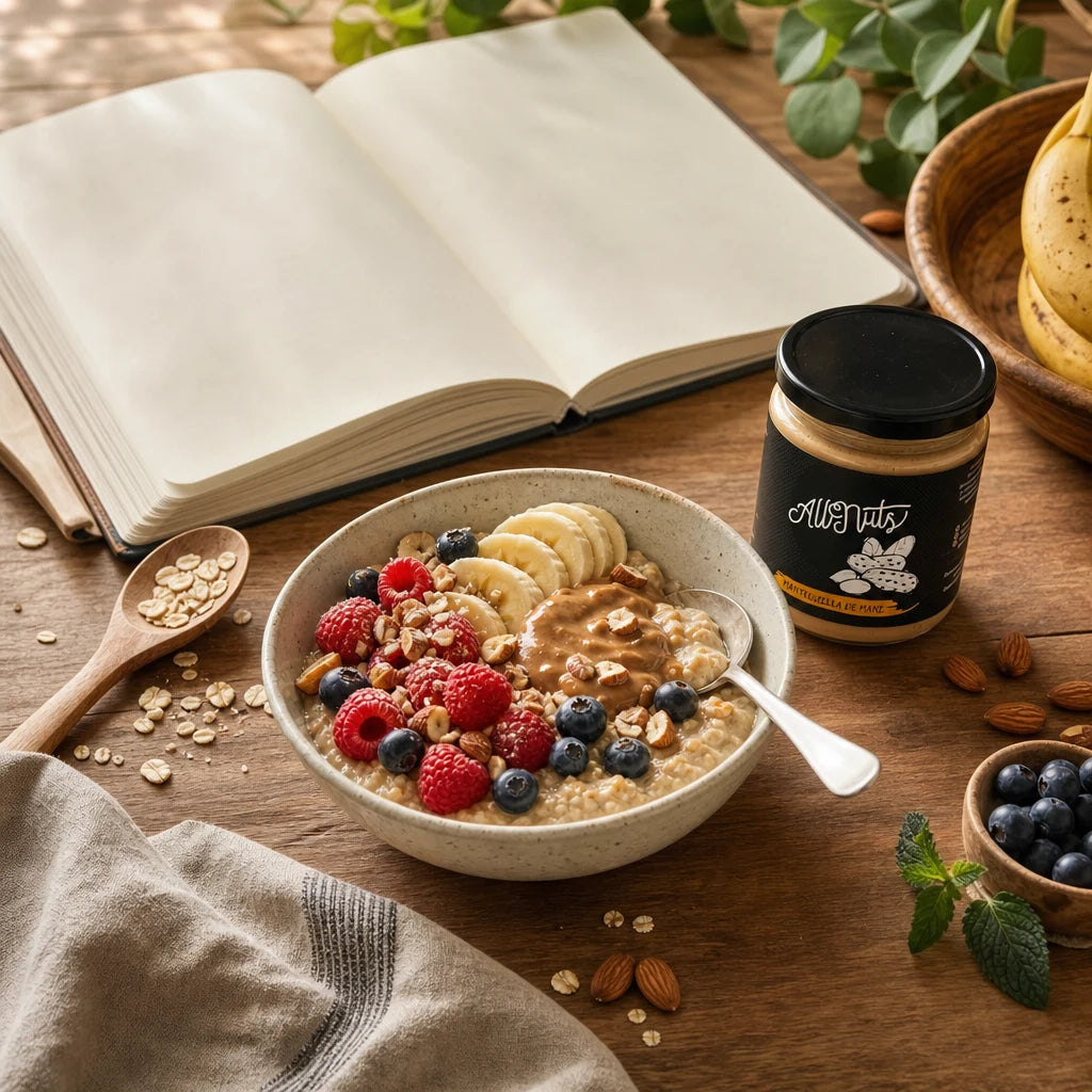 Receta de desayuno con mantequilla de maní All Nuts