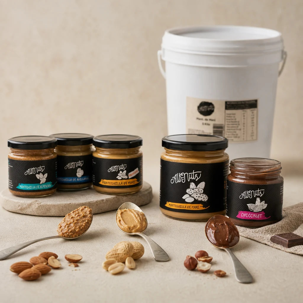 Formatos y texturas de mantequillas de frutos secos All Nuts